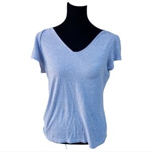 Rachel Zoe Striped V-Neck Twist-Back Blouse – Size M – 15" P2P, 21" Length